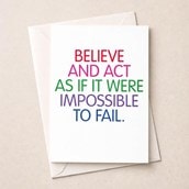 Just To Say Card - Believe And Act