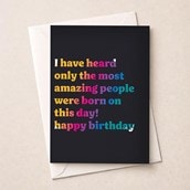 Birthday Card - Most Amazing People Were Born On This Day