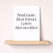 Just To Say Card - Soul Mate Best Friend