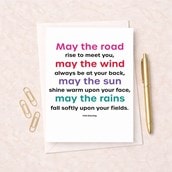 Just To Say Card - May The Road Rise To Meet You
