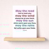 Just To Say Card - May The Road Rise To Meet You Just To Say Card - May The Road Rise To Meet You