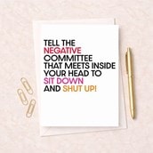 Just To Say Card - Tell The Negative Committee Just To Say Card - Tell The Negative Committee