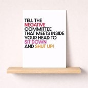Just To Say Card - Tell The Negative Committee Just To Say Card - Tell The Negative Committee