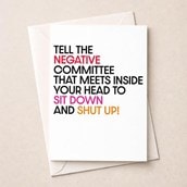 Just To Say Card - Tell The Negative Committee