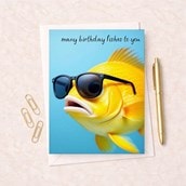 Birthday Card - Many Birthday Fishes To You Birthday Card - Many Birthday Fishes To You