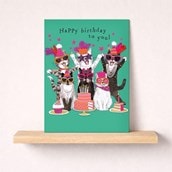 Birthday Card - Birthday Cats Birthday Card - Birthday Cats