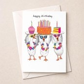 Birthday Card - Ducks With Cake Birthday Card - Ducks With Cake