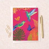 Open Card - Birds And Butterflies