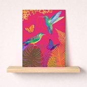 Open Card - Birds And Butterflies Open Card - Birds And Butterflies