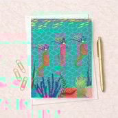 Open Card - Seahorses