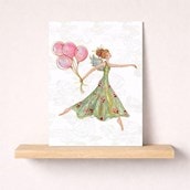 Open Card - Fairy With Balloons