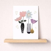 Open Card - Vases Of Flowers
