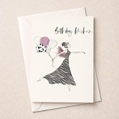 Birthday Card - Angel With Balloons