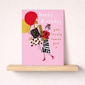 Birthday Card - Gifts And Balloons