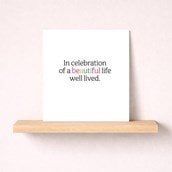Birthday Card - In celebration of a beautiful life Birthday Card - In celebration of a beautiful life