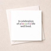 Birthday Card - In celebration of a beautiful life Birthday Card - In celebration of a beautiful life