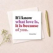 Anniversary Card - If I know what love is