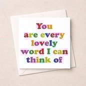 Just To Say Card - You are every lovely word Just To Say Card - You are every lovely word