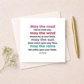 Just To Say Card - May The Road Rise To Meet You Just To Say Card - May The Road Rise To Meet You