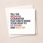 Just To Say Card - Tell the negative