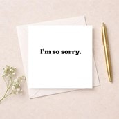 Sorry Card - I Sorry Card - I