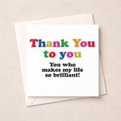 Thank You Card - Thank You To You Thank You Card - Thank You To You