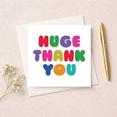 Thank You Card - Huge thank you Thank You Card - Huge thank you