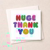 Thank You Card - Huge thank you Thank You Card - Huge thank you