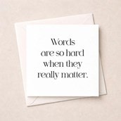 Thinking Of You Card - Words Are So Hard