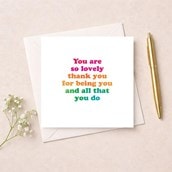 Just To Say Card - You Are So Lovely Just To Say Card - You Are So Lovely