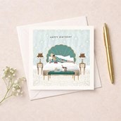 Birthday Card - Lady On Bed Birthday Card - Lady On Bed