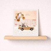 Birthday Card - Girls On Car