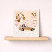 Age 30 Birthday Card - Girl In Car