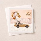 Age 30 Birthday Card - Girl In Car Age 30 Birthday Card - Girl In Car