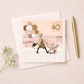 Age 40 Birthday Card - Shopping Trip
