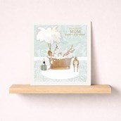 Mum Birthday Card - Bathtub