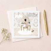 Daughter Birthday Card - White Dressing Room Daughter Birthday Card - White Dressing Room