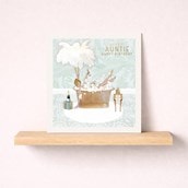 Auntie Birthday Card - Bathtub