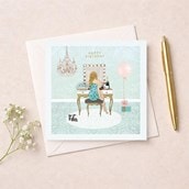 Birthday Card - Girl At Dressing Table Birthday Card - Girl At Dressing Table