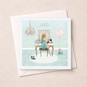 Birthday Card - Girl At Dressing Table Birthday Card - Girl At Dressing Table