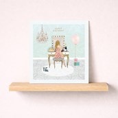 Birthday Card - Girl At Dressing Table Birthday Card - Girl At Dressing Table