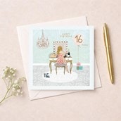 Age 16 Birthday Card - Dressing Room