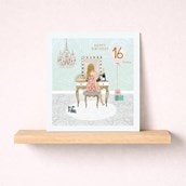 Age 16 Birthday Card - Dressing Room Age 16 Birthday Card - Dressing Room