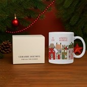 Personalised Christmas Mug - Row Of Houses Personalised Christmas Mug - Row Of Houses