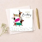 Birthday Card - Daschunds Birthday Card - Daschunds