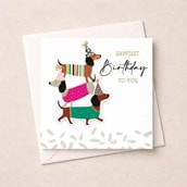Birthday Card - Daschunds
