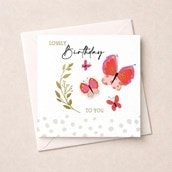 Birthday Card - Butterflies