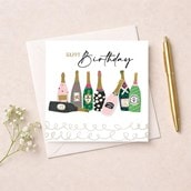 Birthday Card - Bottles Of Fizz Birthday Card - Bottles Of Fizz
