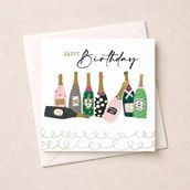 Birthday Card - Bottles Of Fizz