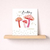 Birthday Card - Mushrooms